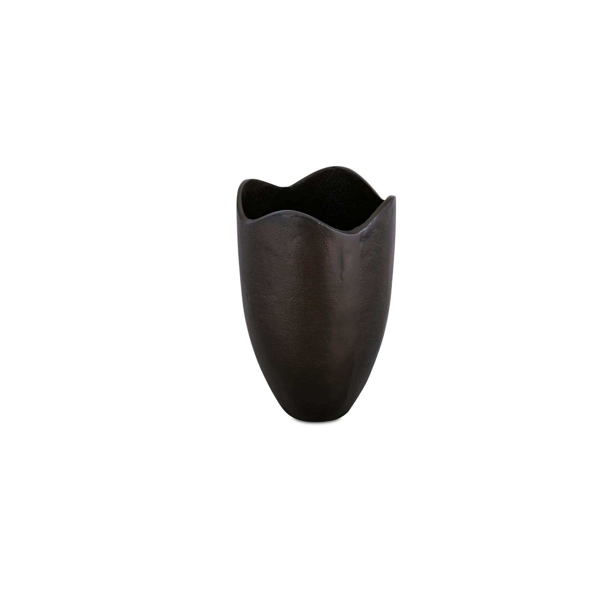 Athena - Cast Aluminum Vase - Blackened Bronze / Brown