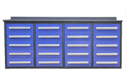 Garage Storage Cabinets With Workbench (With 20 Drawers) - Blue