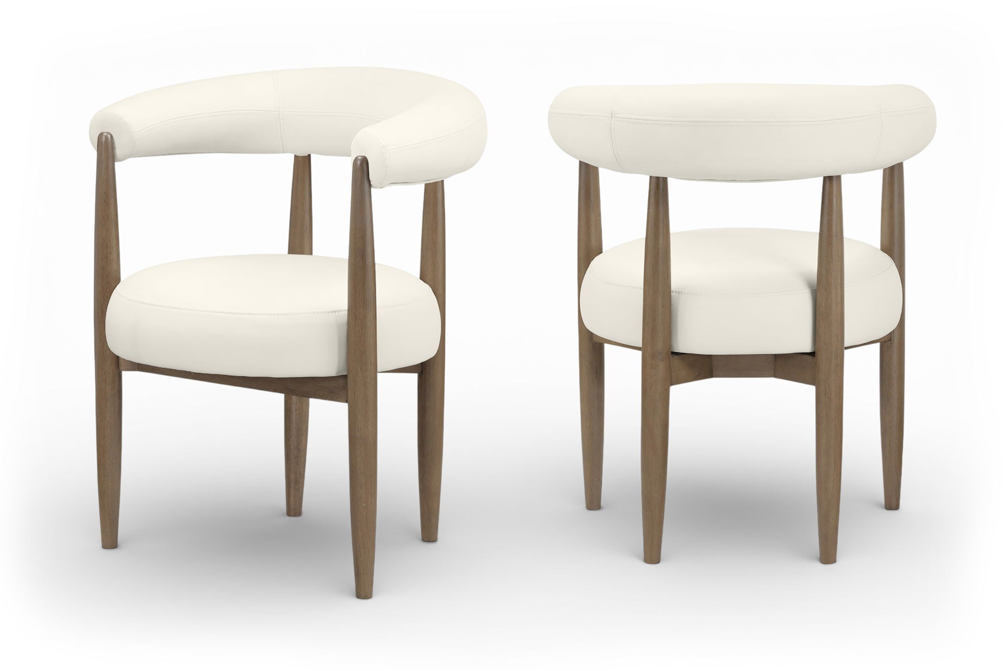 Sable - Vegan Leather Upholstered Dining Chair (Set of 2) - Brown Base