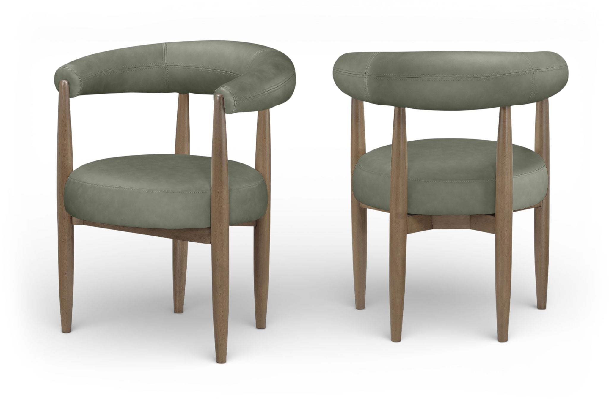 Sable - Vegan Leather Upholstered Dining Chair (Set of 2) - Brown Base