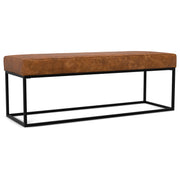 Candice - Ottoman Bench - Tan / Black
