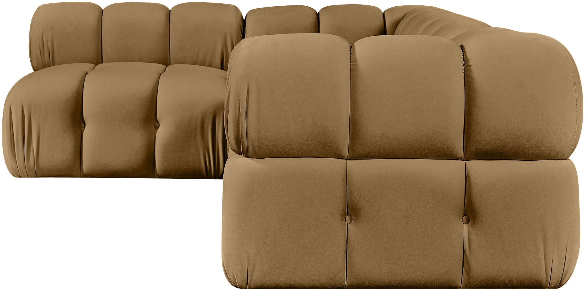 Orin - Fabric Velvet 4 Piece Modular Sectional