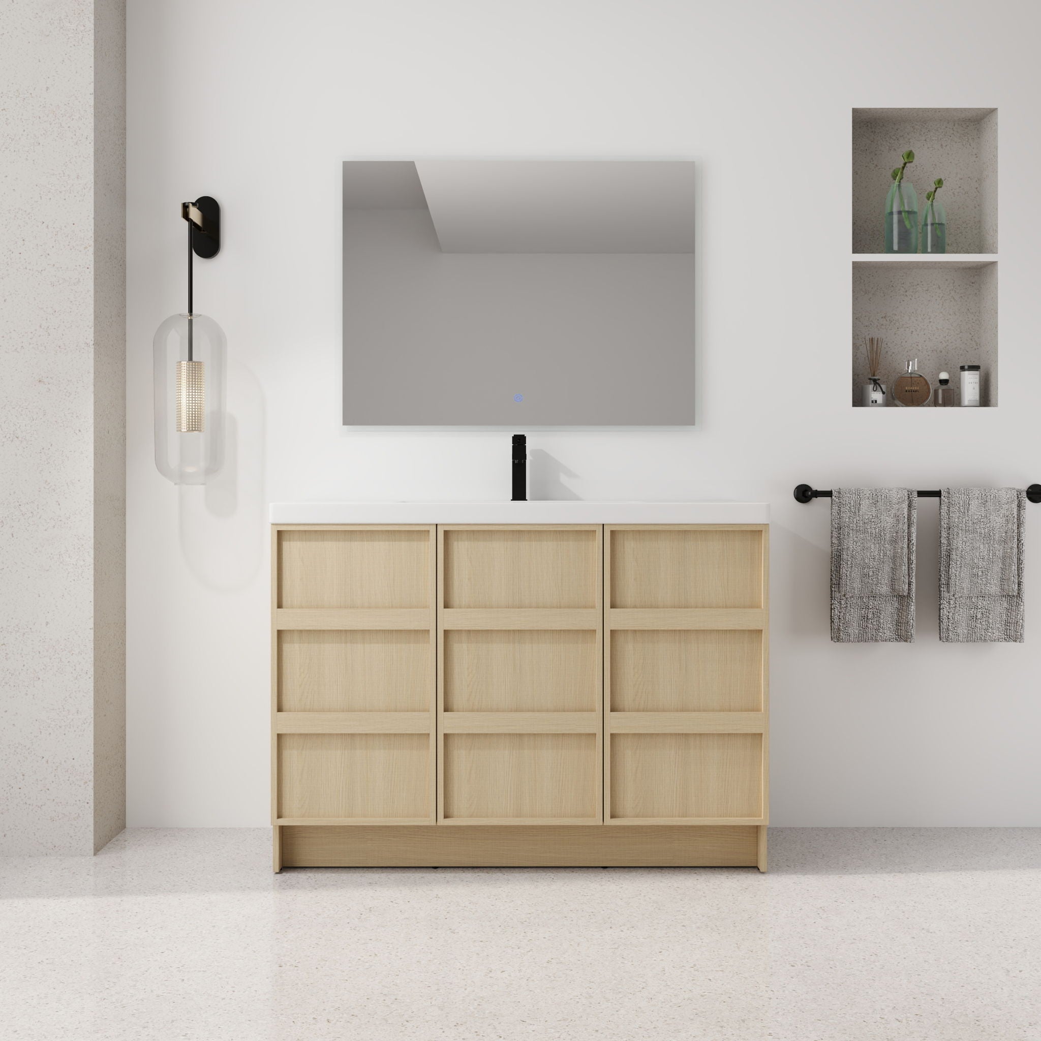 Freestanding Bathroom Vanity With Sink & 2 Soft Close Cabinet Doors