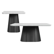 Edison - 2 Piece Occasional Table Set (Coffee Table & End Table) - White And Black