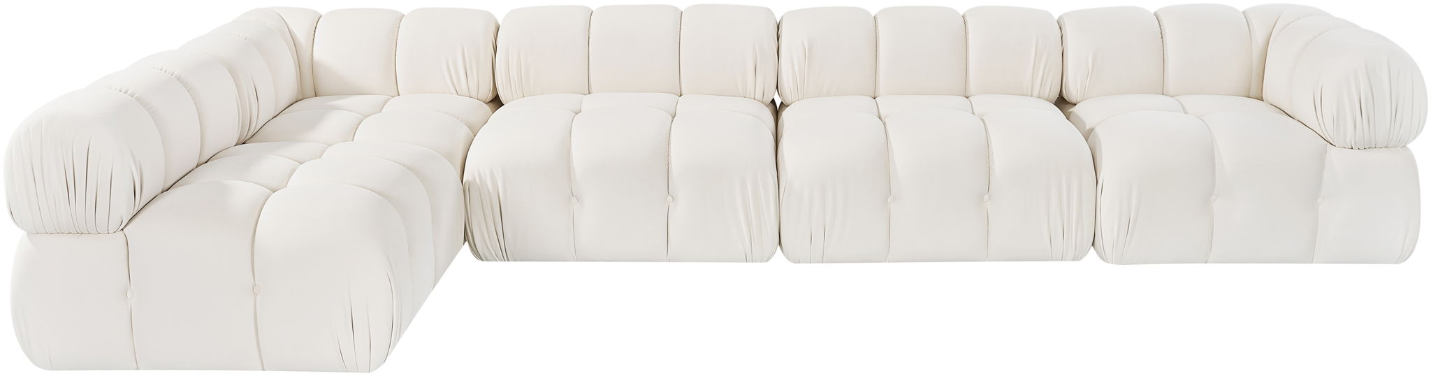 Orin - Velvet 5 Piece Modular Sectional