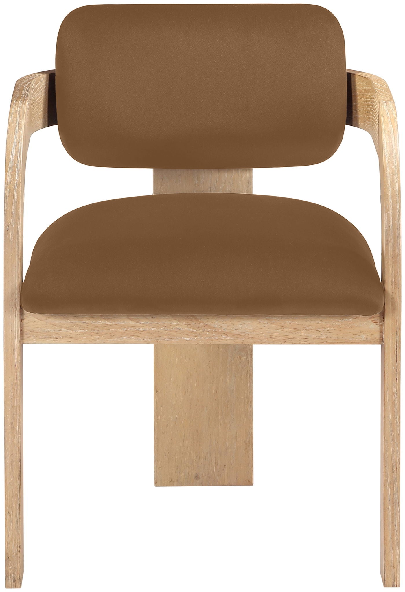 Cedra - Velvet Performance Fabric Upholstered Dining Chair (Set of 2) - Natural Frame