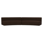 Naomi - 2 Piece Concave Modular Sectional - Dark Brown
