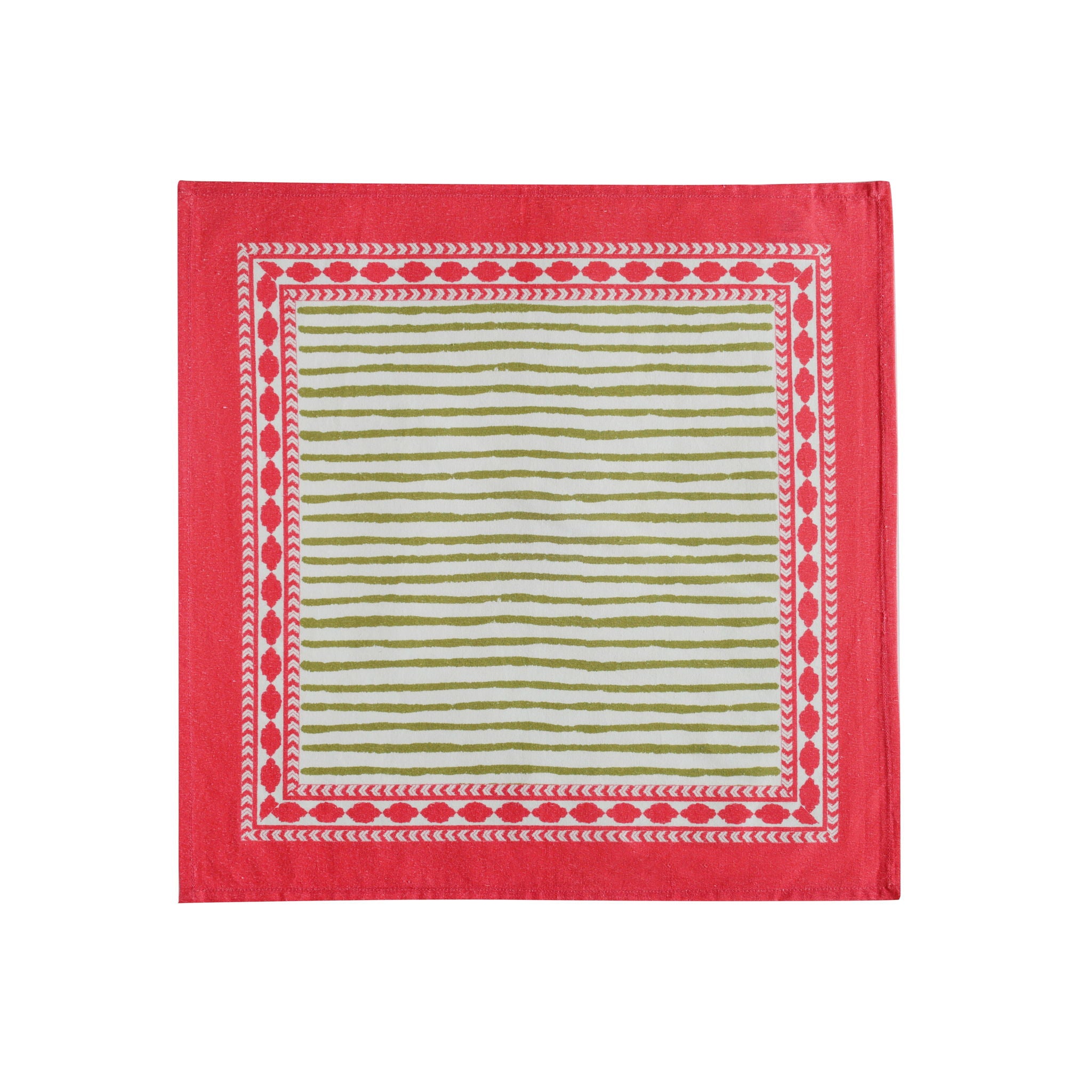 Crissy - Bamboo Cotton Canvas Printed Napkins (Set of 4) - Pink