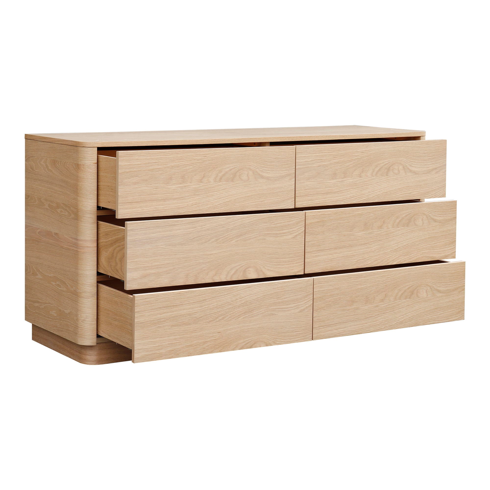 Round Off - Dresser - Beige / Oak