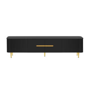 Minimalist TV Stand For TVs Up To 85", Modern Entertainment Center Media Console With 4 Spacious Cabinets For Living Room