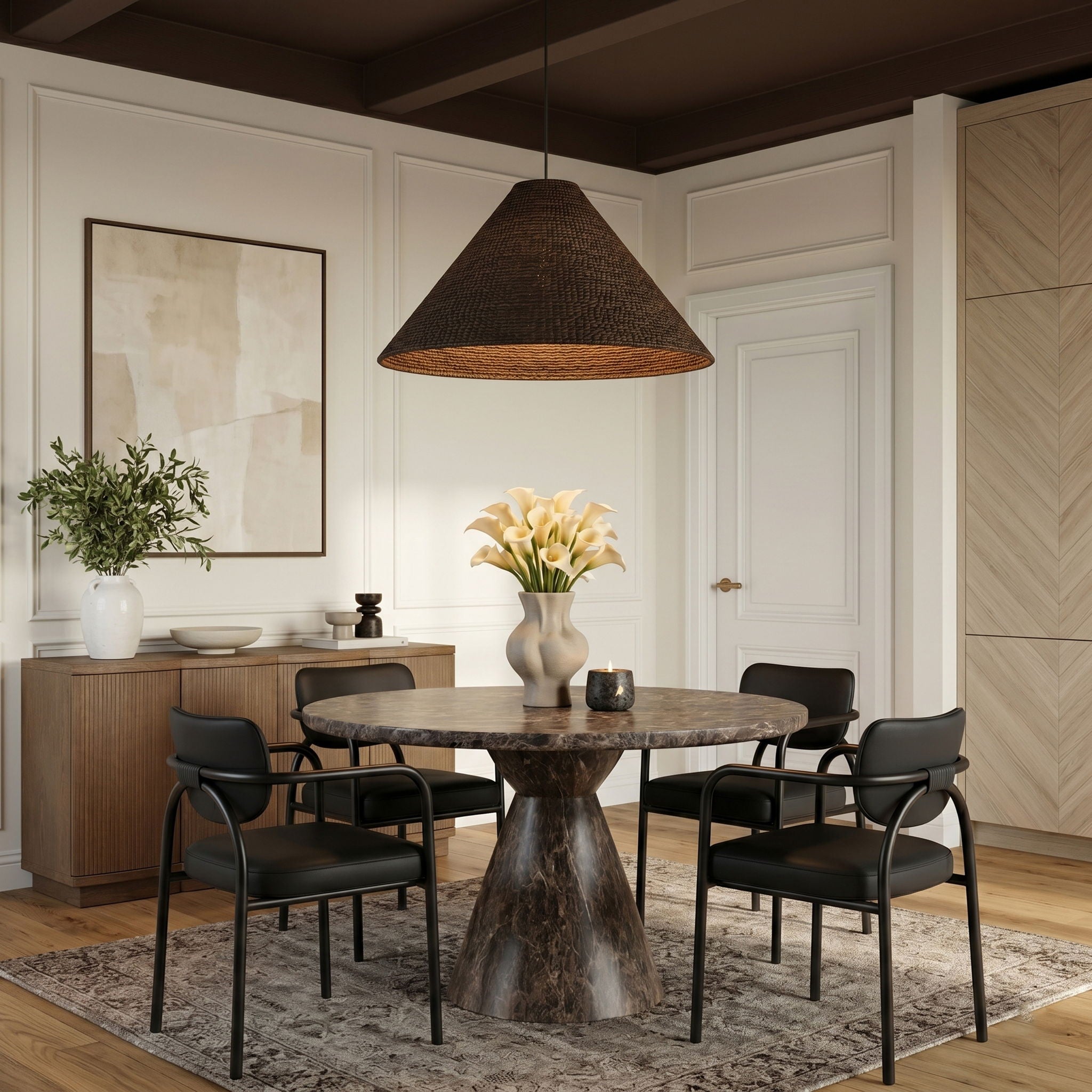 Serava - Vegan Leather Upholstered Dining Chair (Set of 2)
