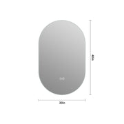 Smart Wall Mounted LED Touch Screen Mirror With Anti-Fog Function And Adjustable Lighting