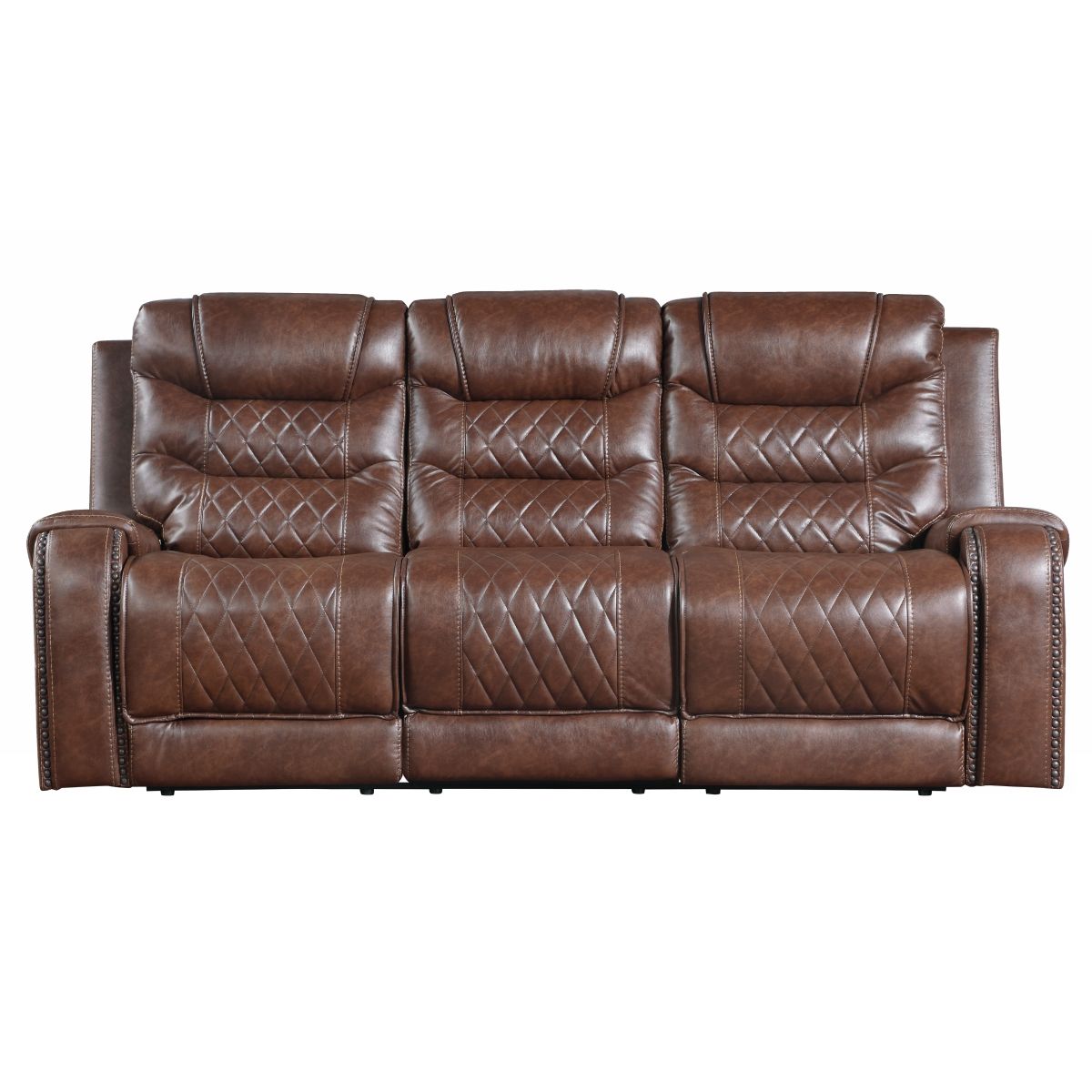 Putnam - Power Double Reclining Sofa With Center Drop-Down Cup Holders, Receptacles And USB Ports