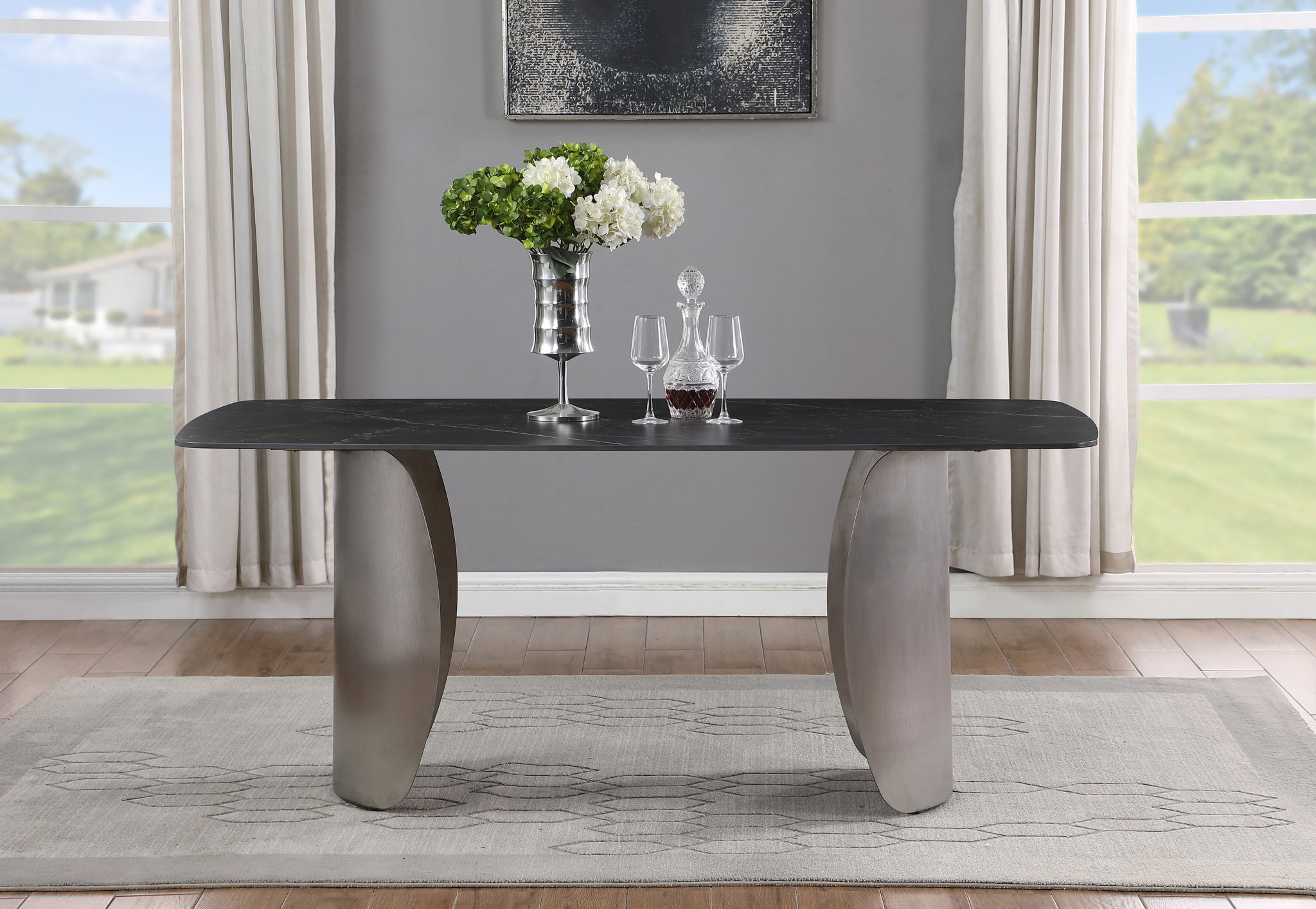 Niya - Dining Table - Black