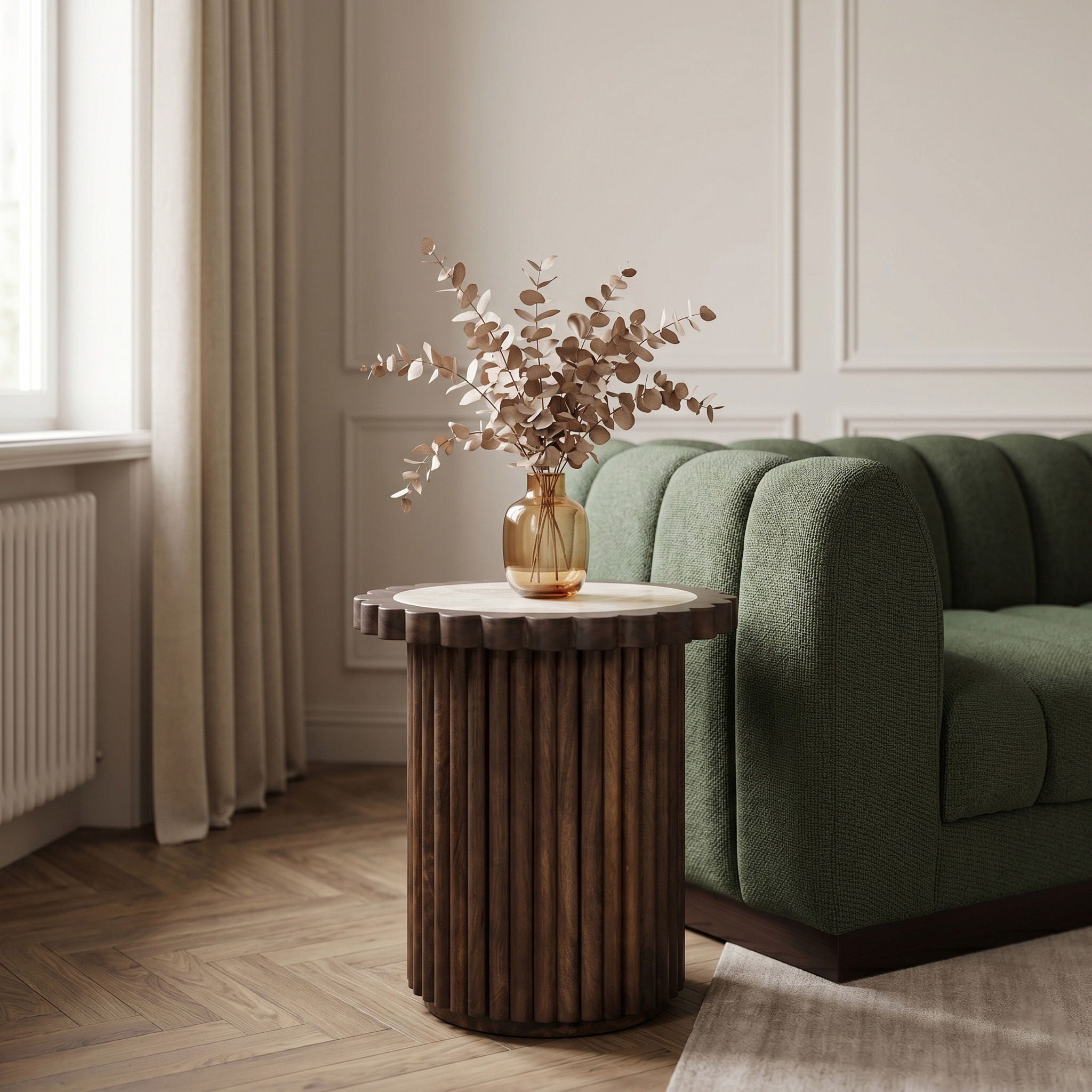 Elvira - Marble And Mango Wood Table