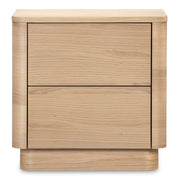 Round Off - Tall Nightstand - Light Brown / Oak