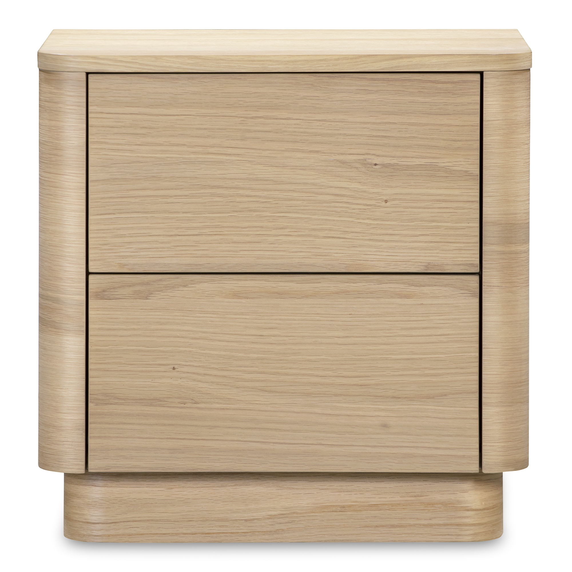 Round Off - Tall Nightstand - Light Brown / Oak