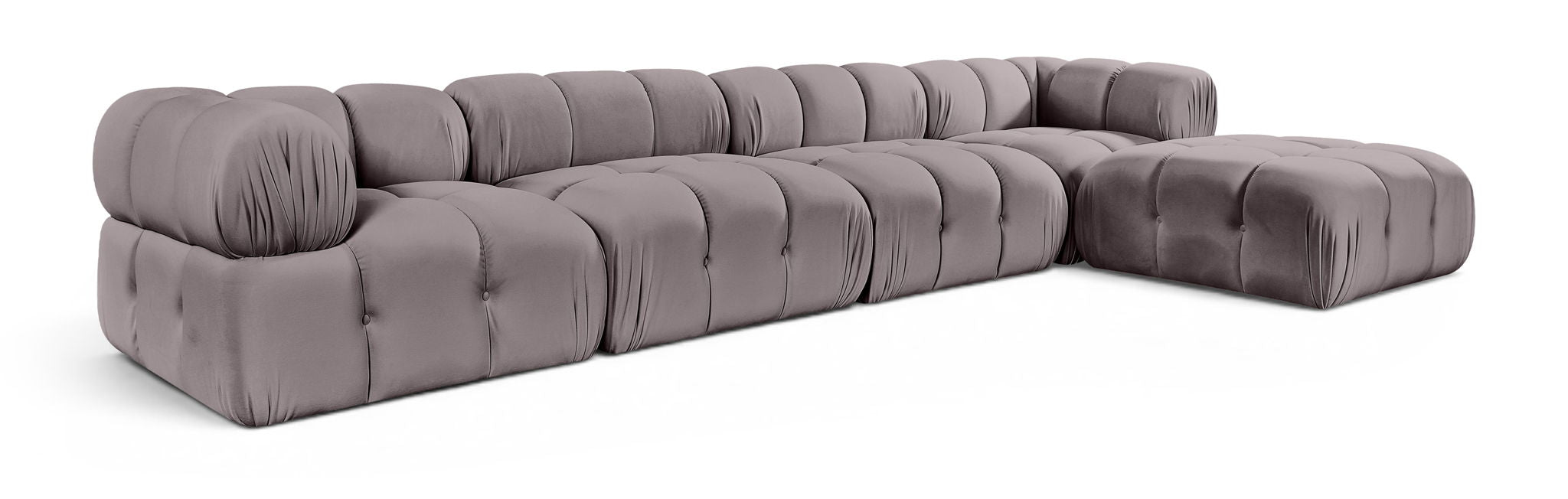 Orin - Fabric Velvet 5 Piece Modular Sectional