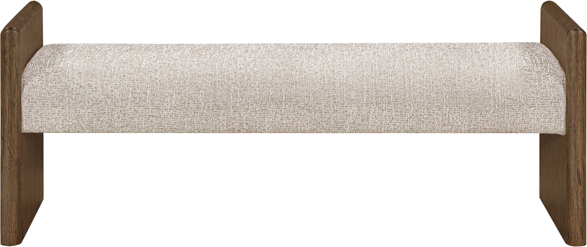 Hickory - Fabric Upholstered Bench - Brown Frame