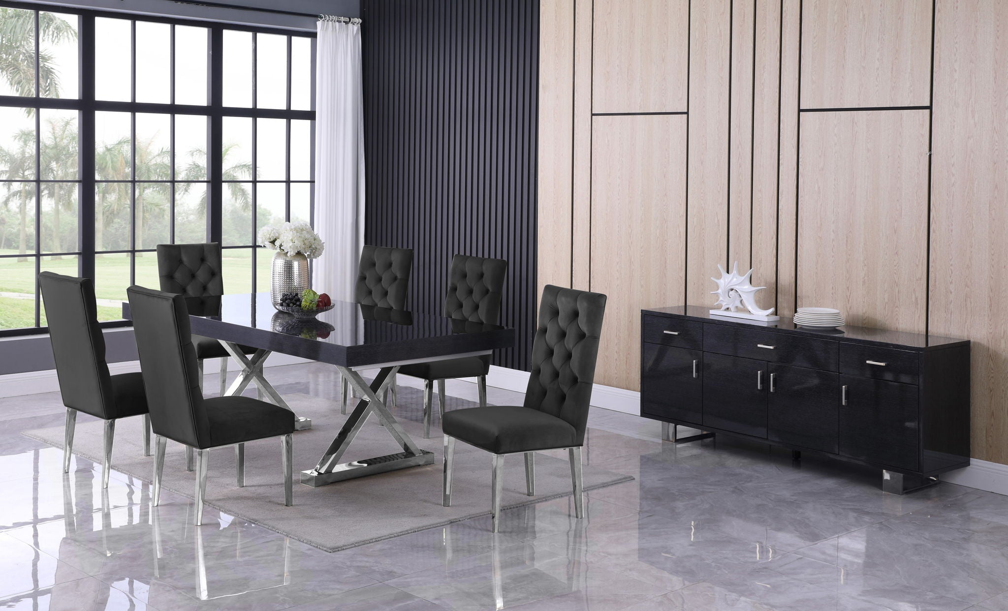 Excel - Oak Wood Extendable Dining Table - Rich Gray