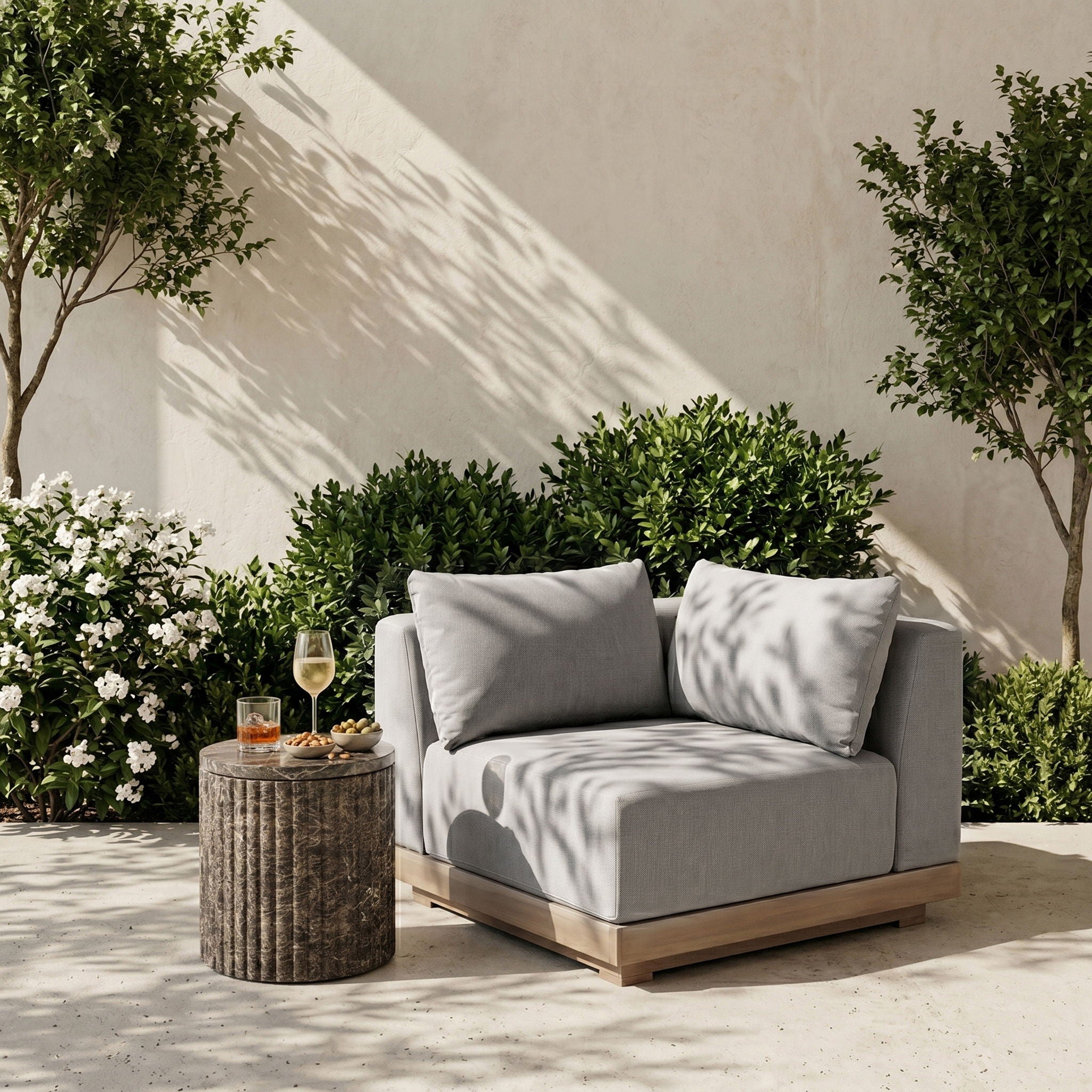 Solace - Olefin Performance Fabric Outdoor Patio Modular Corner Chair