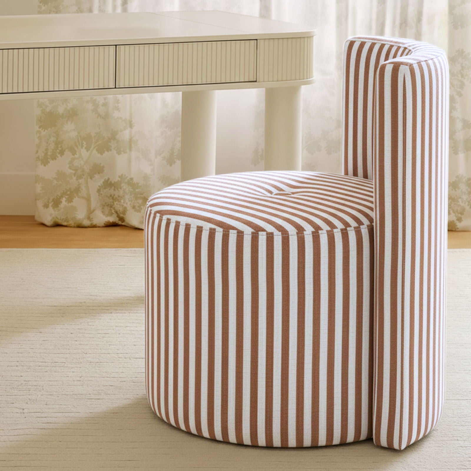 Alyssa - Striped Rolling Desk Chair