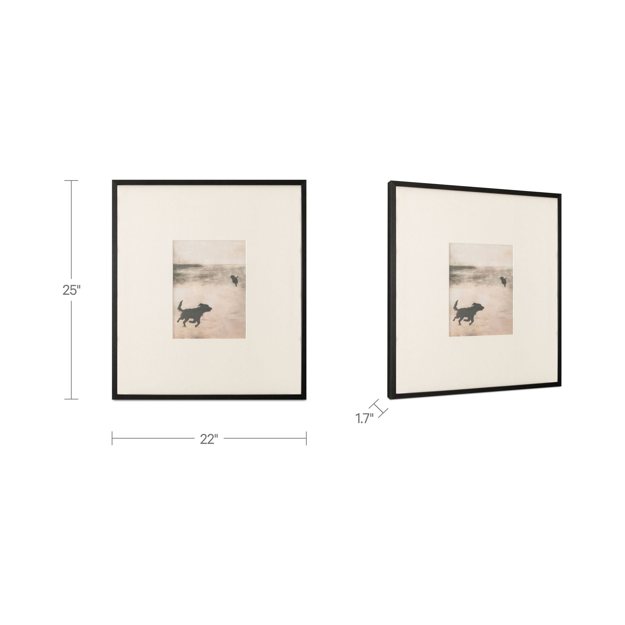 Strand - Framed Paper Print - Beige