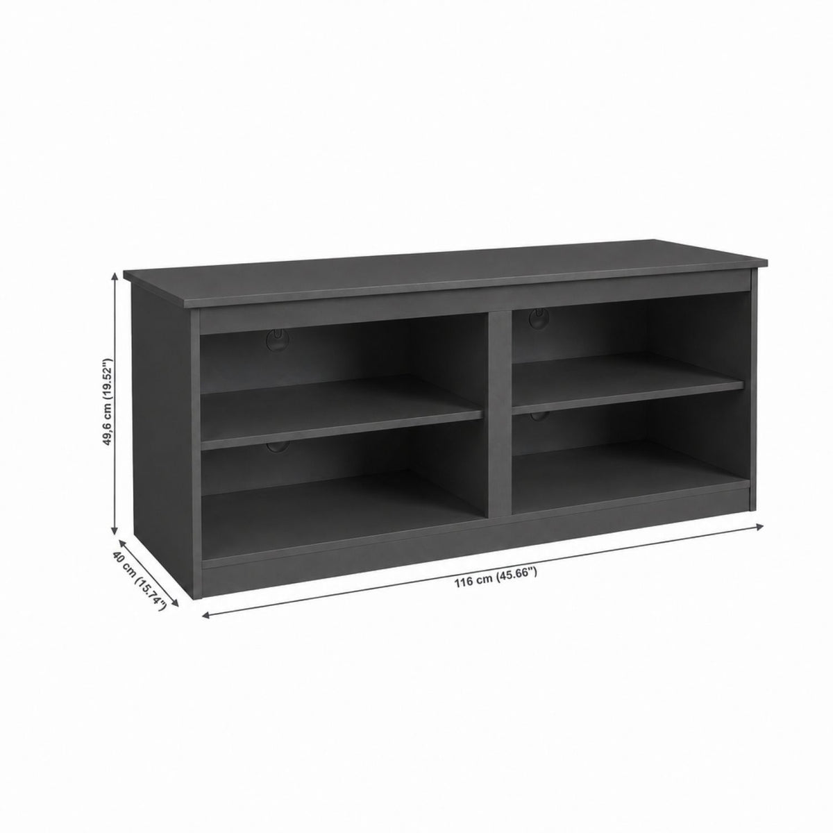 TV Stand For TVs Up To 50" With Open Shelves And Cable Management