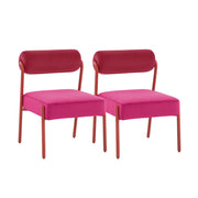 Jolene - Velvet Dining Chair (Set of 2) - Hot Pink