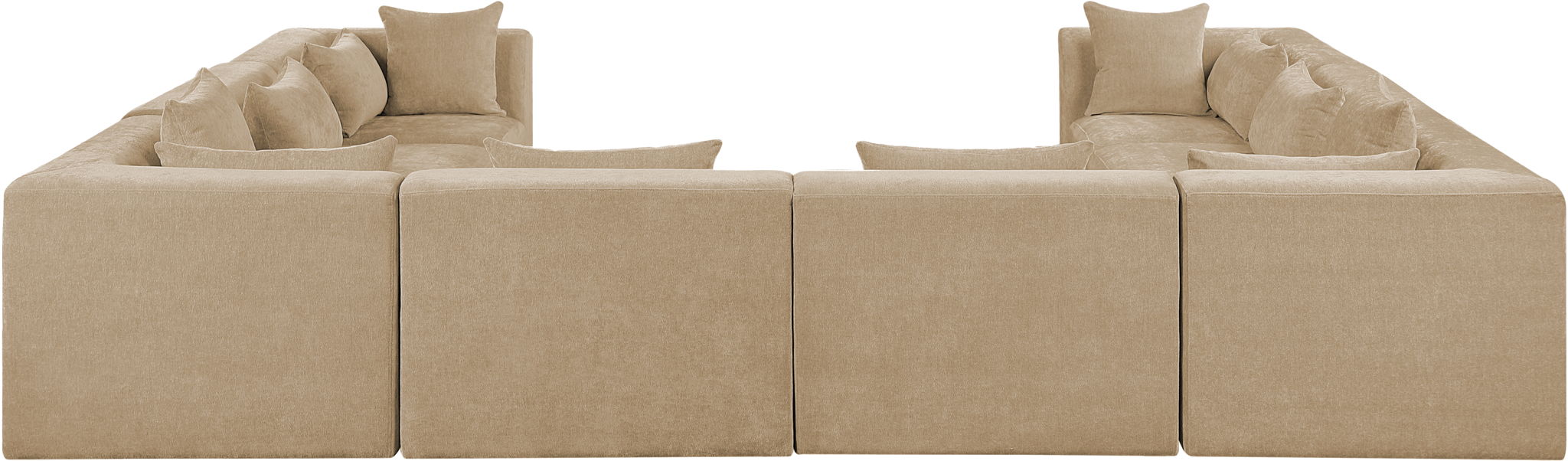 Stellar - 8 Piece Chenille Fabric Upholstered Modular Sectional