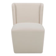 Cormac - Rolling Dining Chair - Cream