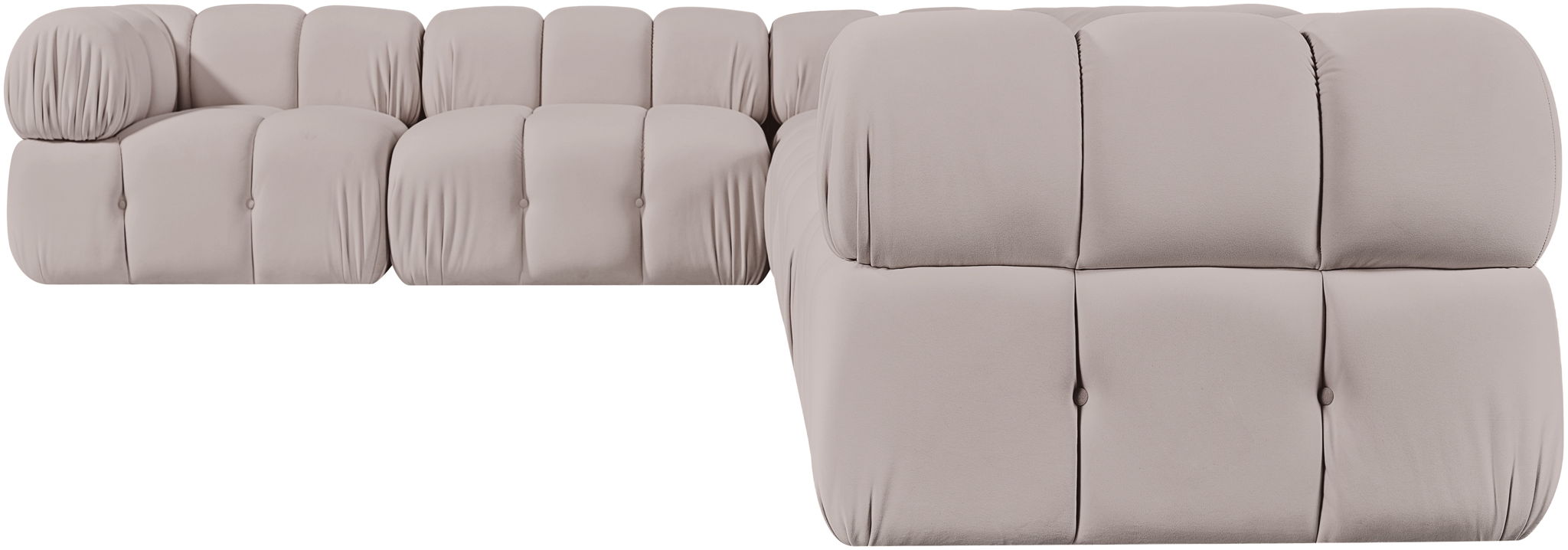 Orin - L-Shaped Velvet 6 Piece Modular Sectional