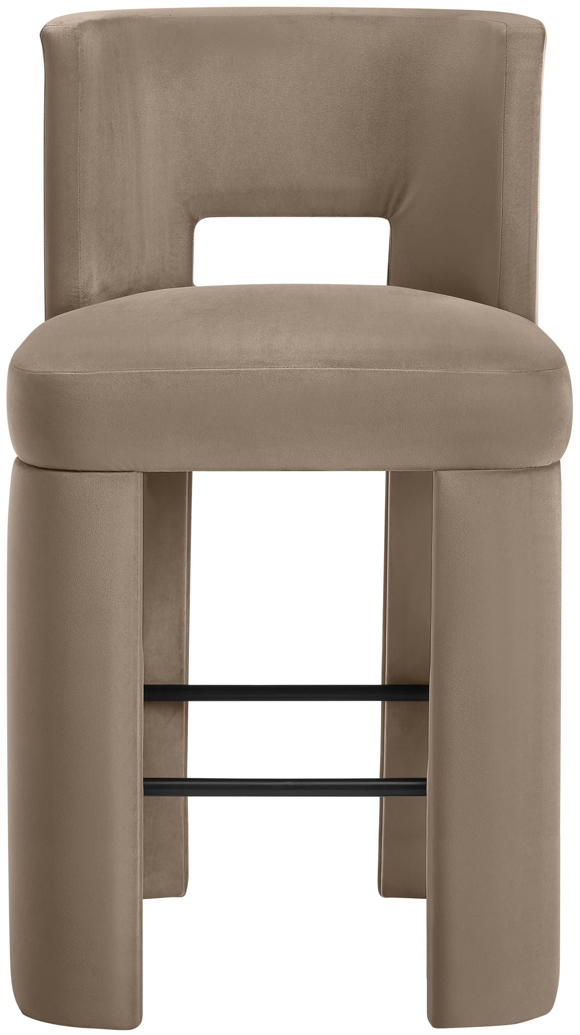 Zuno - Velvet Performance Fabric Upholstered Bar Stool (Set of 2)