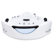 Xavier - Double Corner Massage Bathtub - Milk White