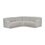 Yvette - 3-Piece Performance Boucle L-Sectional - Warm Gray
