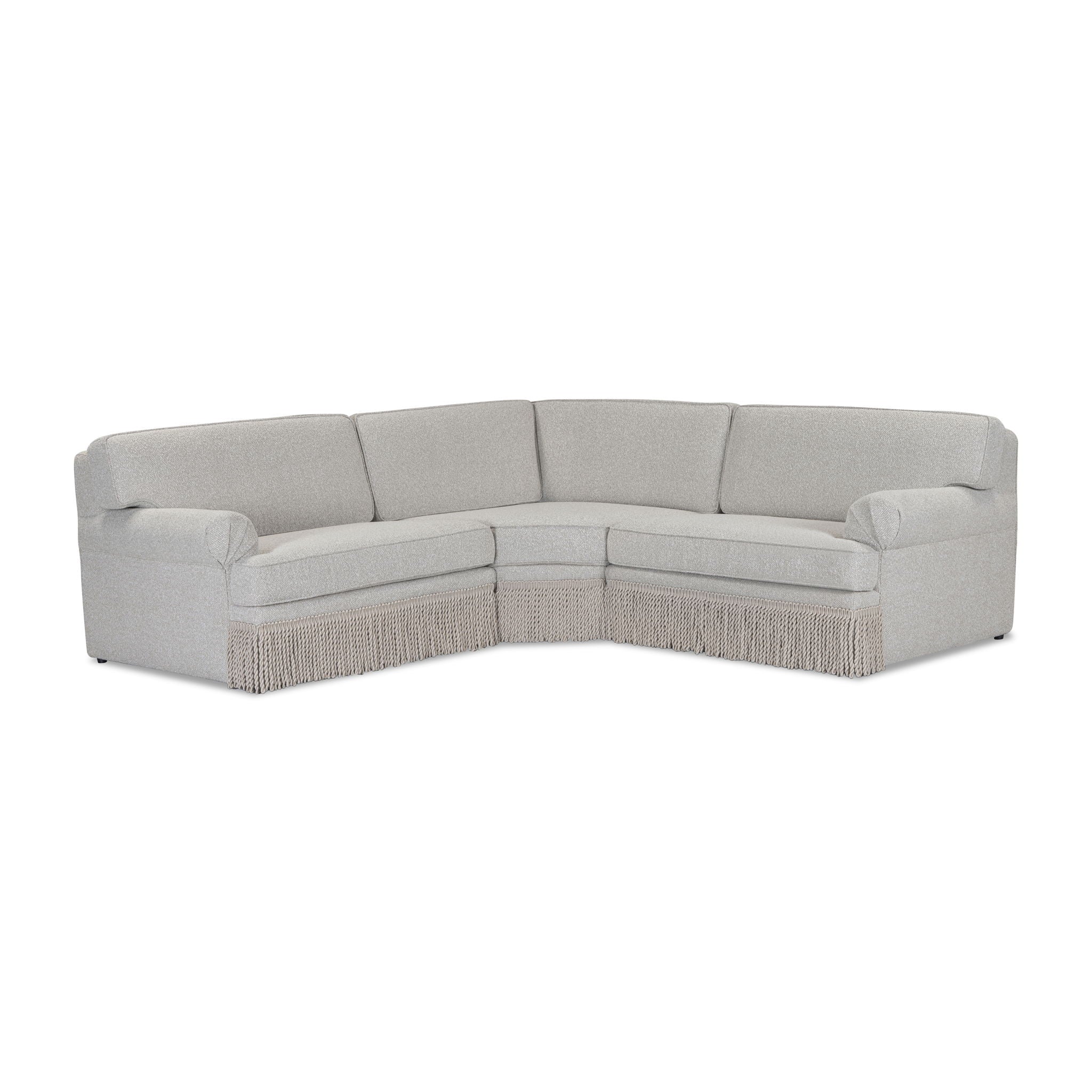Yvette - 3-Piece Performance Boucle L-Sectional - Warm Gray
