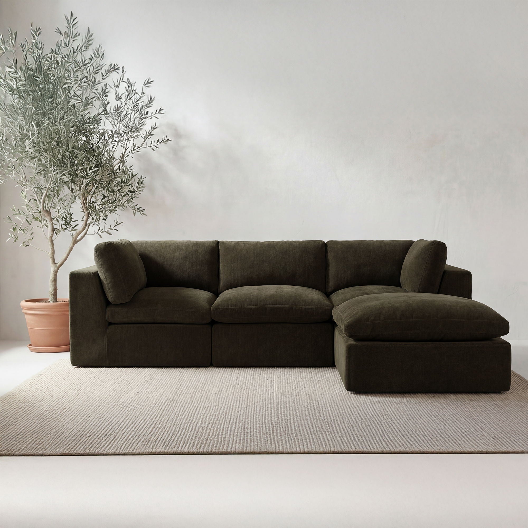 Cates - Lounge Modular Sectional - Dark Green
