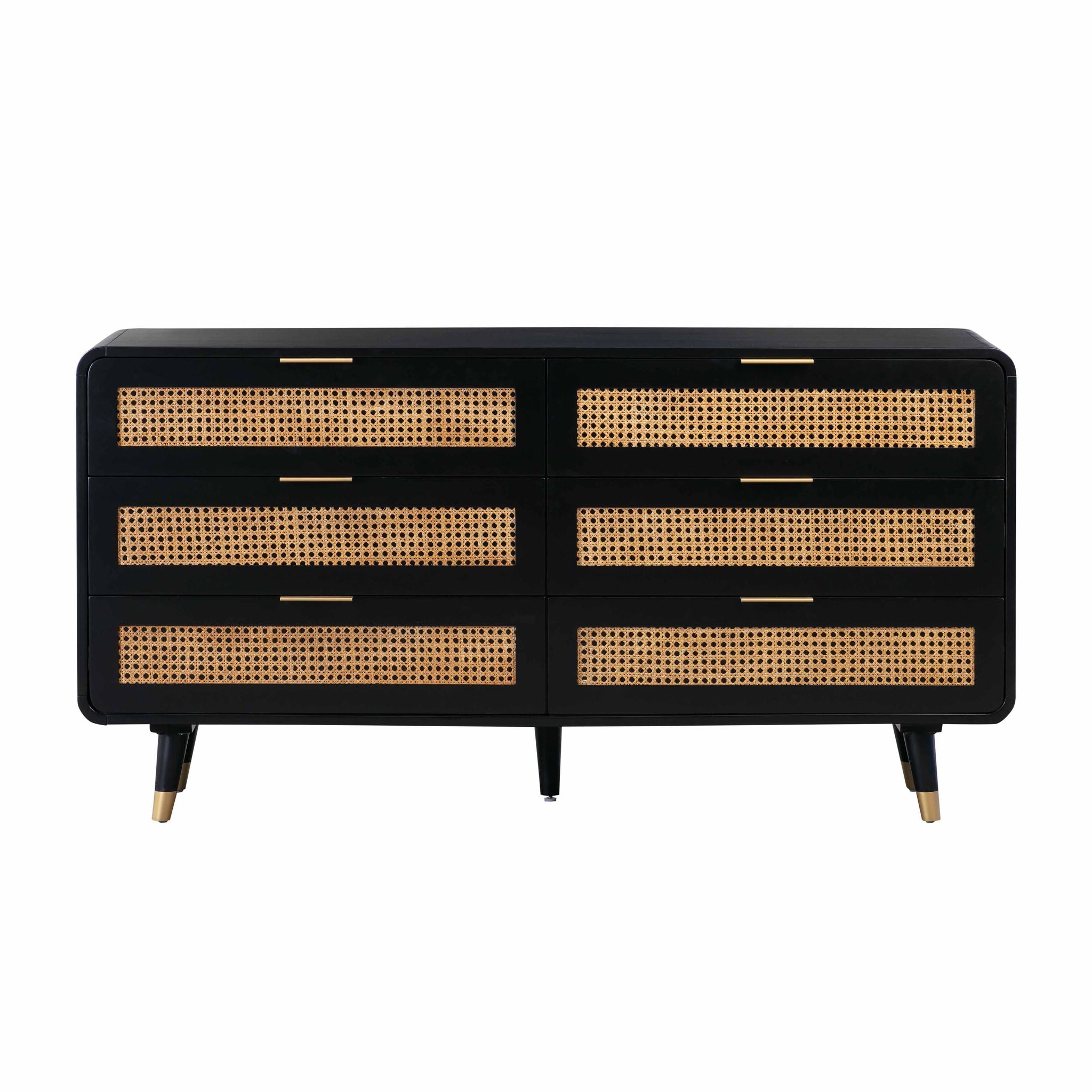 Christine - 6 Drawer Dresser - Black