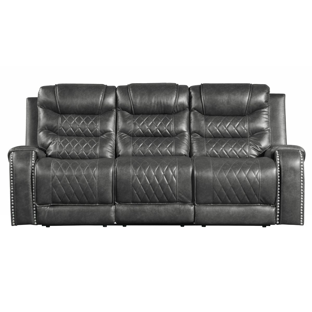 Putnam - Power Double Reclining Sofa With Center Drop-Down Cup Holders, Receptacles And USB Ports