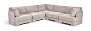 Hammond - Velvet Performance Fabric Upholstered 5 Piece Corner Sectional