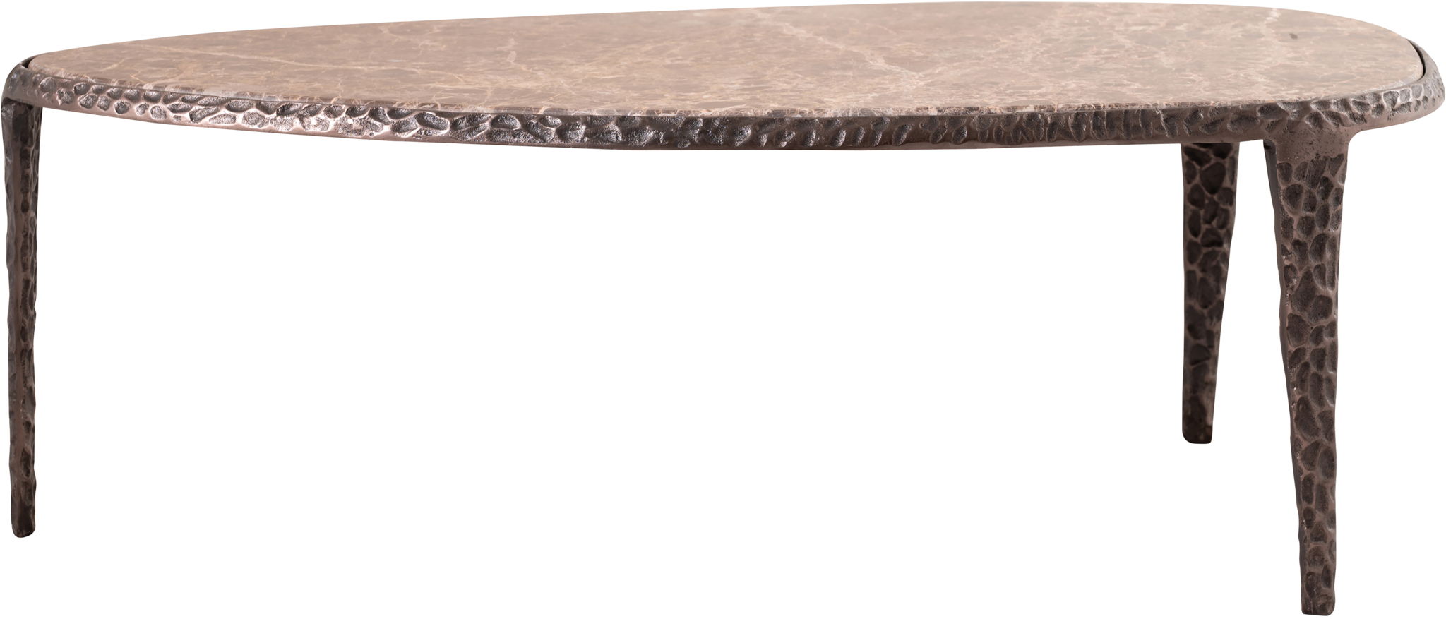 Gild - Aluminum Base And Genuine Marble Top Table - Bronze Finish