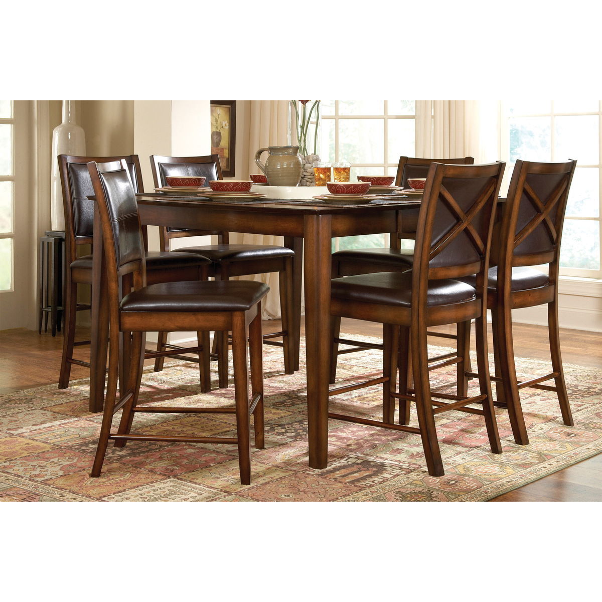 Verona - Counter Height Chair (Set of 2) - Dark Brown