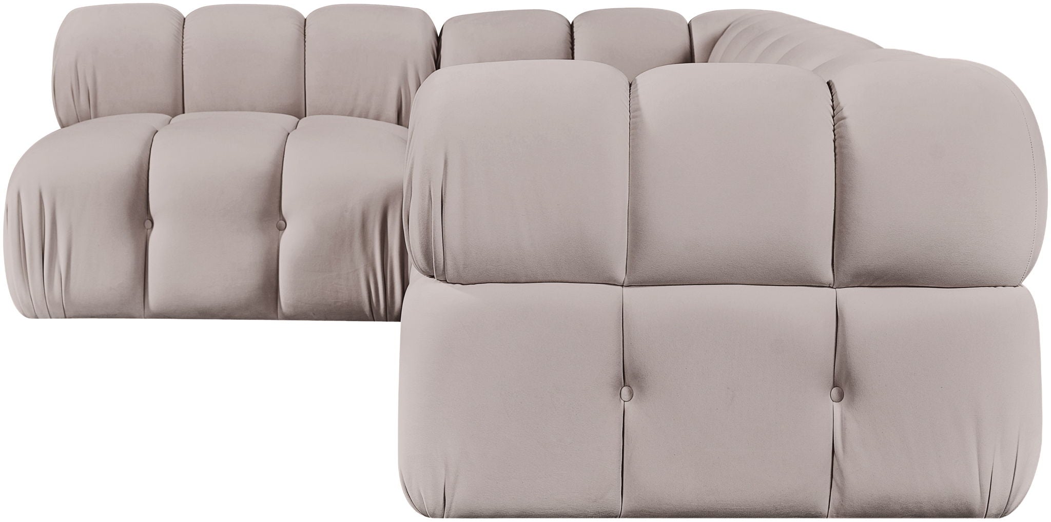 Orin - Fabric Velvet 4 Piece Modular Sectional