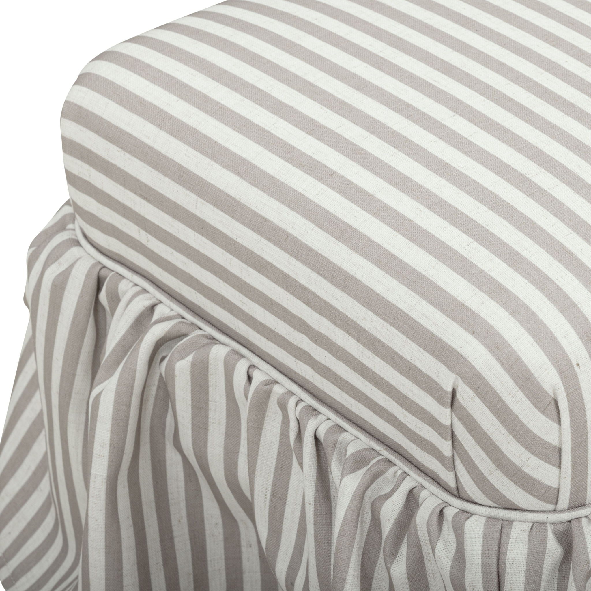 Gertrude - Striped Linen Ottoman