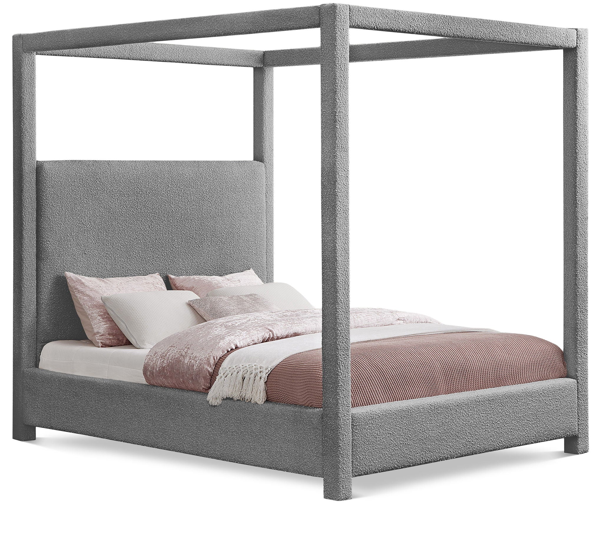 Eden - Boucle Fabric Upholstered Bed