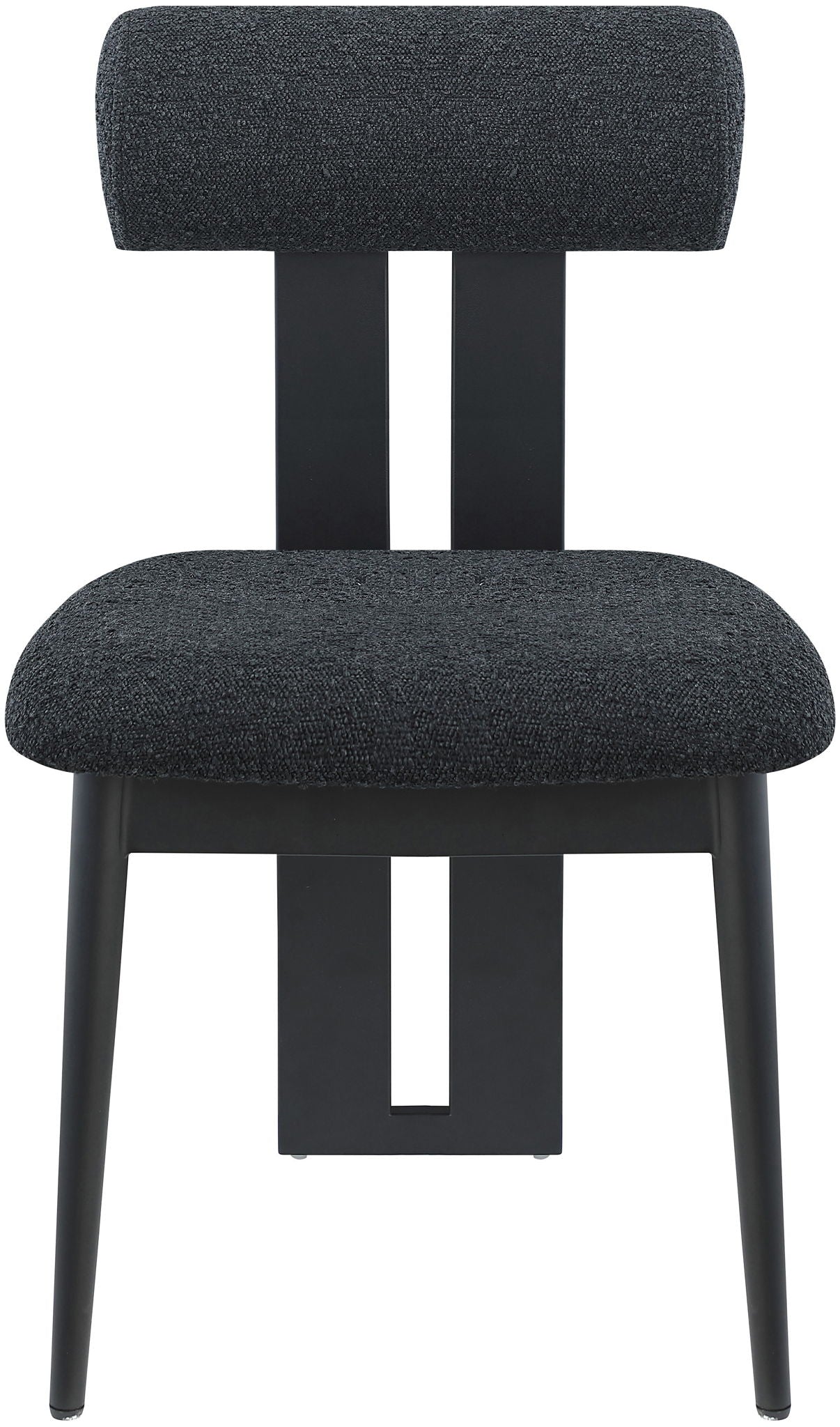 Dario - Boucle Dining Chair With Black Frame (Set of 2)