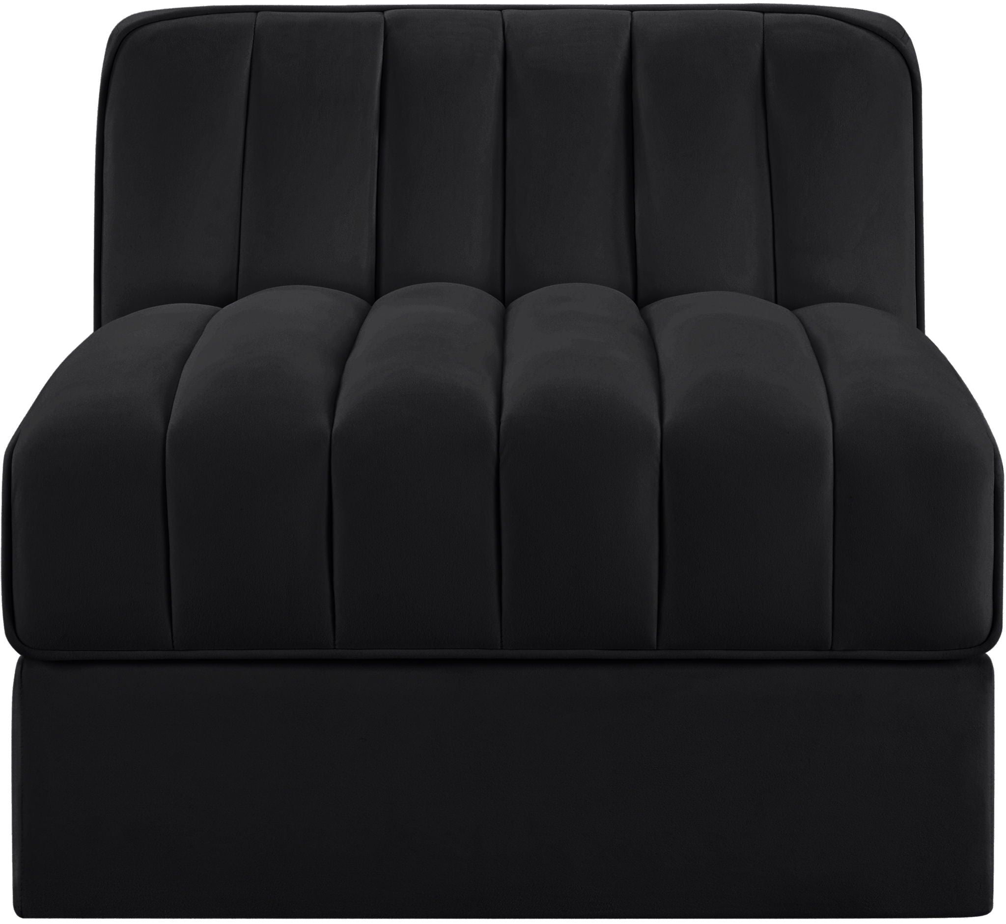 Rummi - Velvet Performance Fabric Upholstered Modular Armless Chair