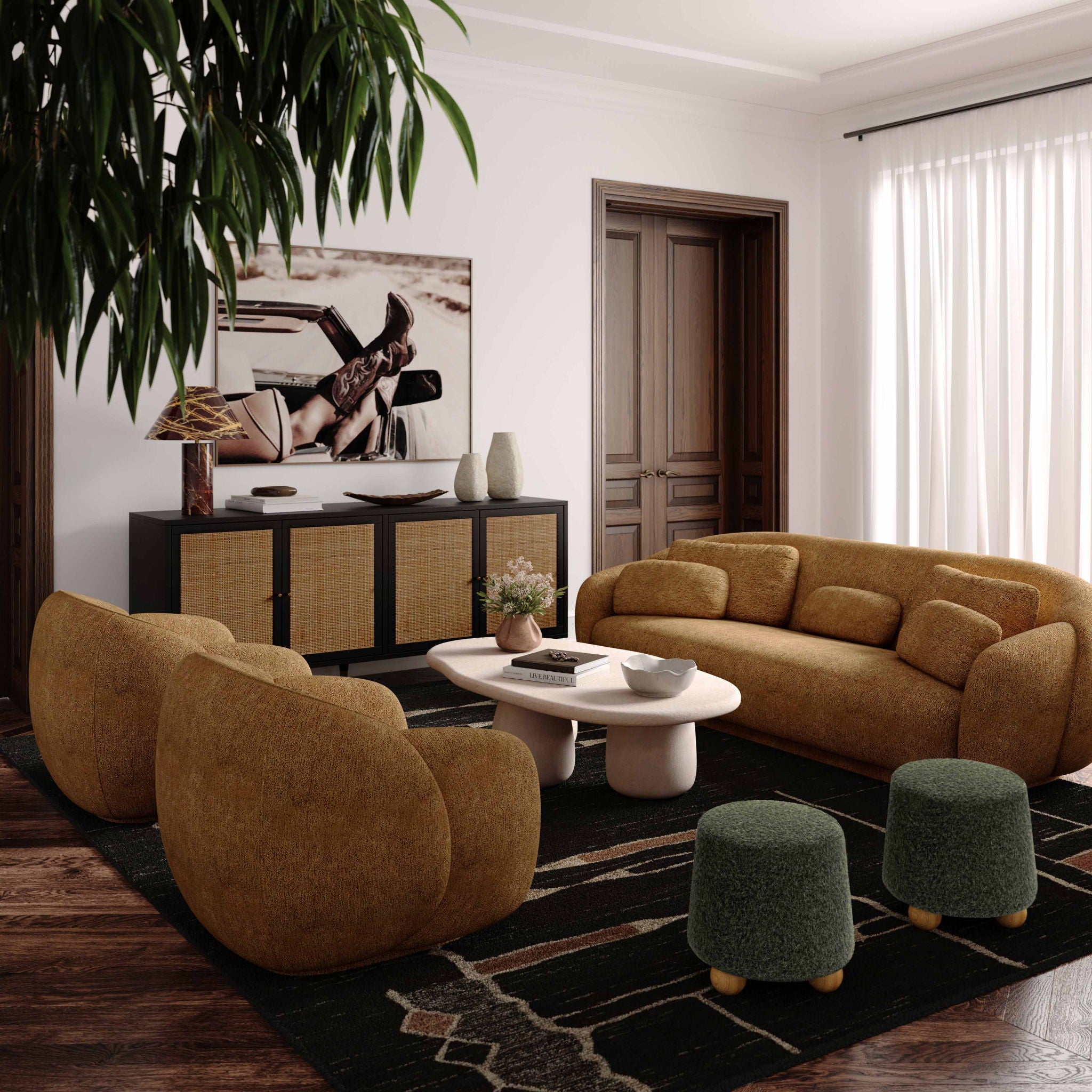 Jaine - Ottoman - Forest Green