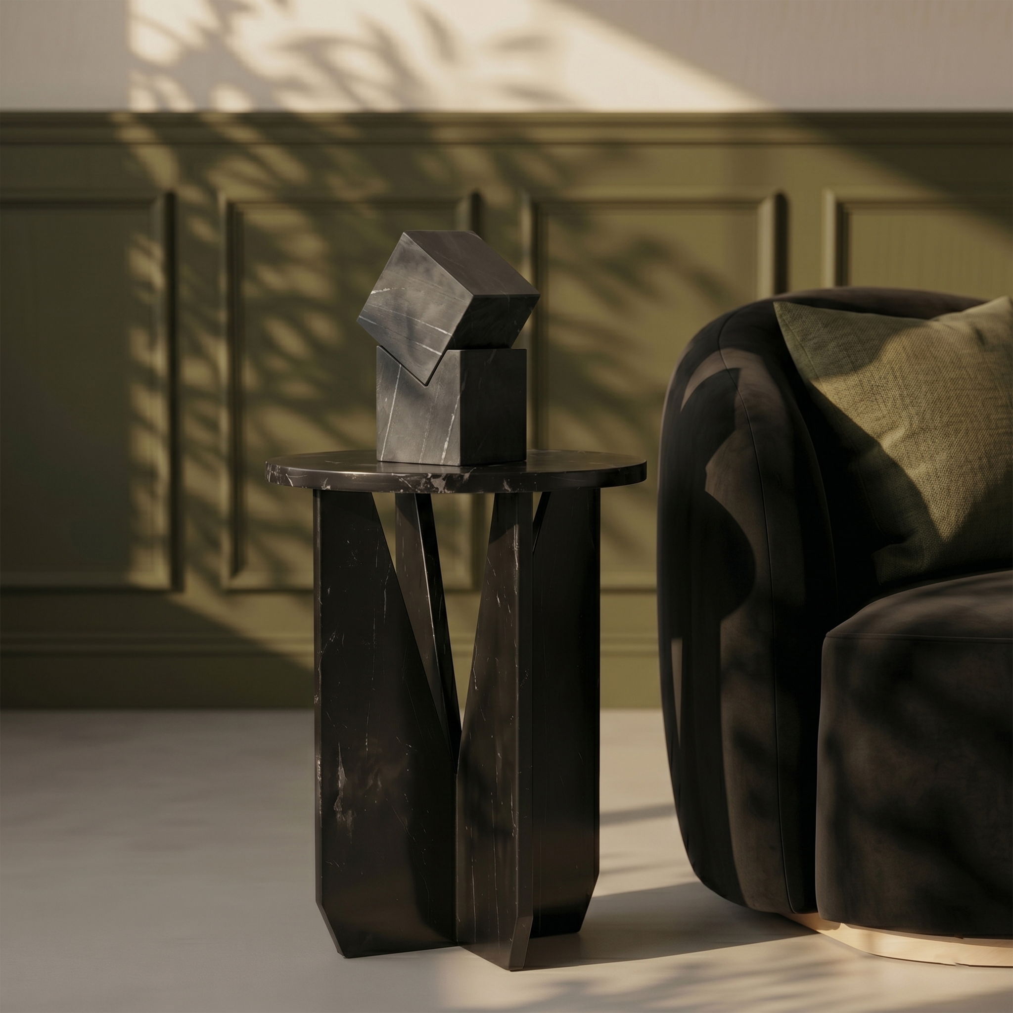 Alba - Genuine Marble End / Side Table