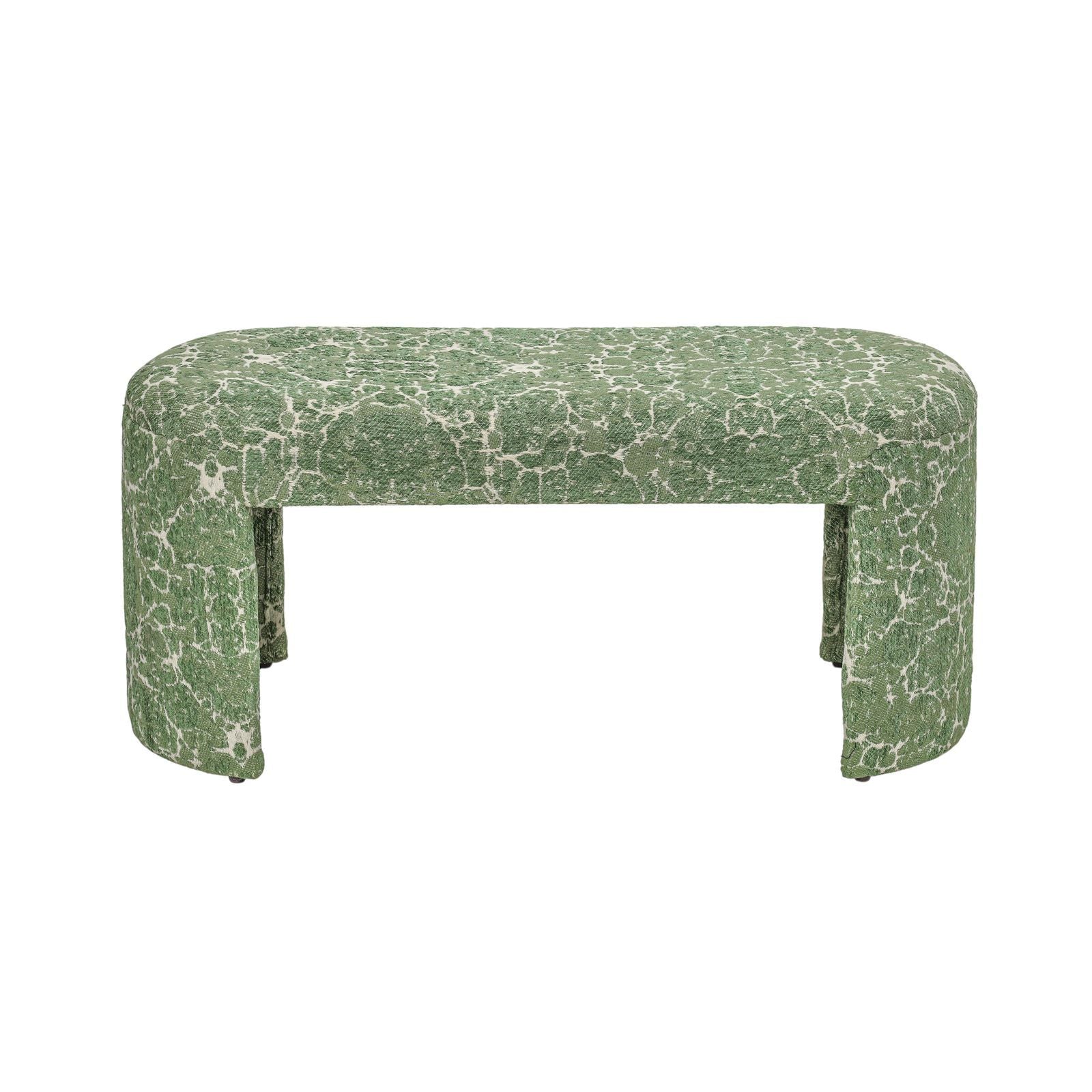Greenspace - Round Upholstered Bench - Green